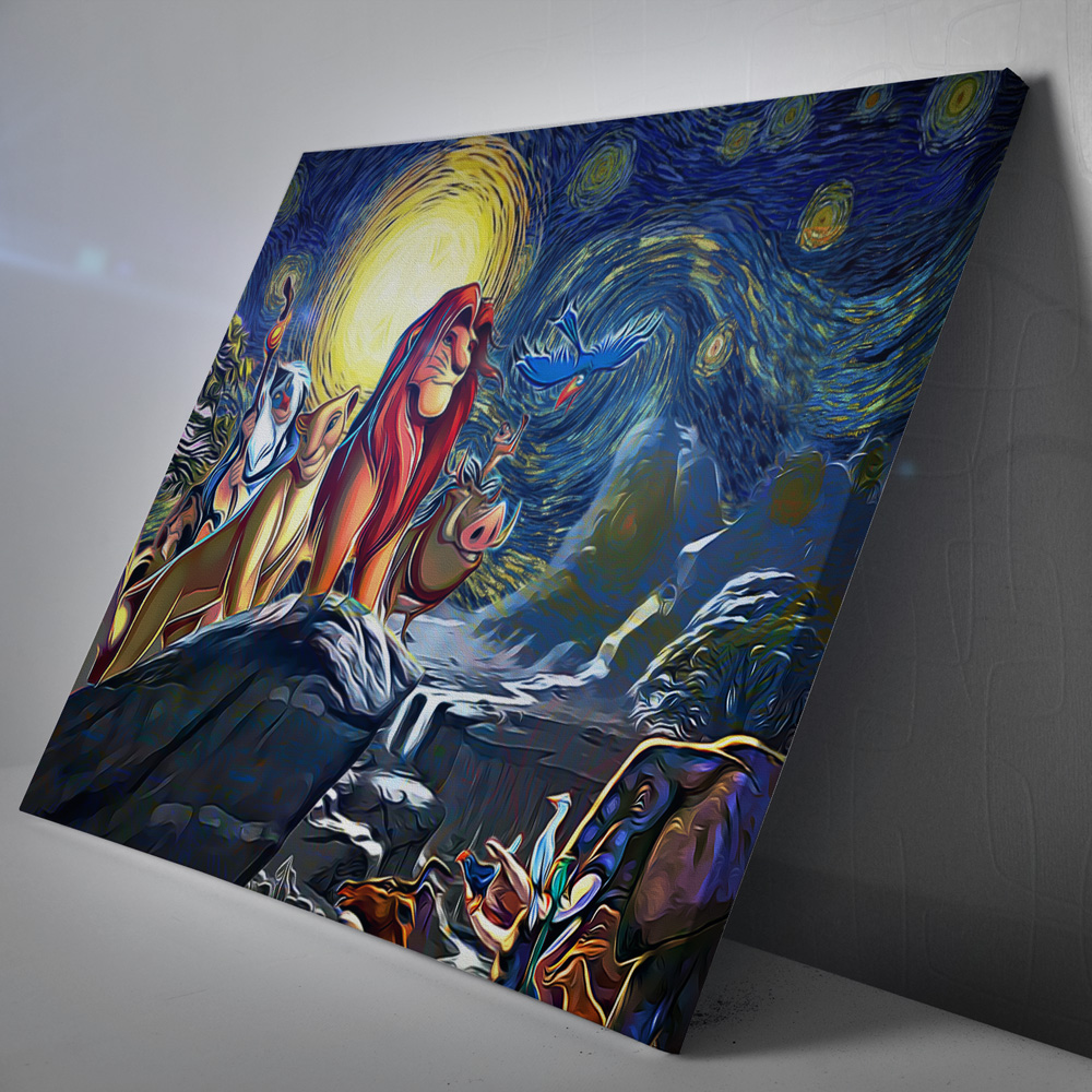 Lion-King-Starry-Night-Canvas-Poster-Print-Wall-Art-Decor-1