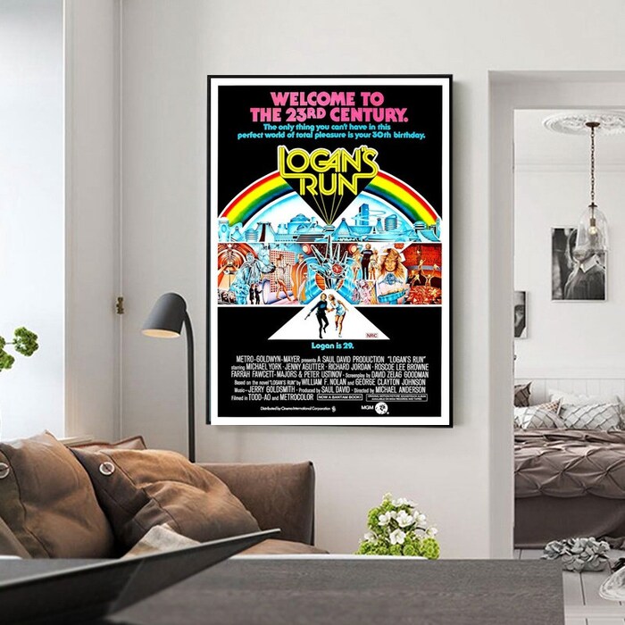 LoganS-Run-1976-Multiple-Choices-Vintage-Original-Movie-Poster-Film-Print-Canvas-Wall-Art-Decor-1