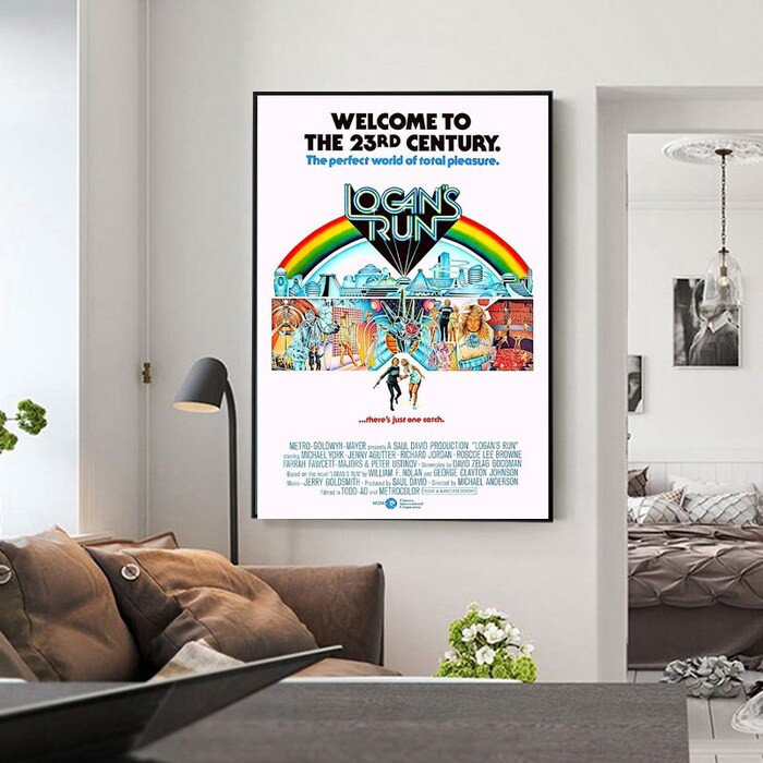 LoganS-Run-1976-Multiple-Choices-Vintage-Original-Movie-Poster-Film-Print-Canvas-Wall-Art-Decor-2
