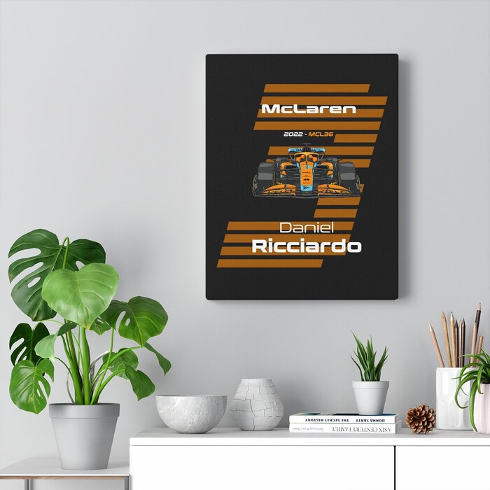 McLaren-Formula-1-2022-Daniel-Ricciardo-3-Racing-Car-MCL36-Canvas-Art-Print-Gift-for-F1-Fan-Formula-One-Black-1