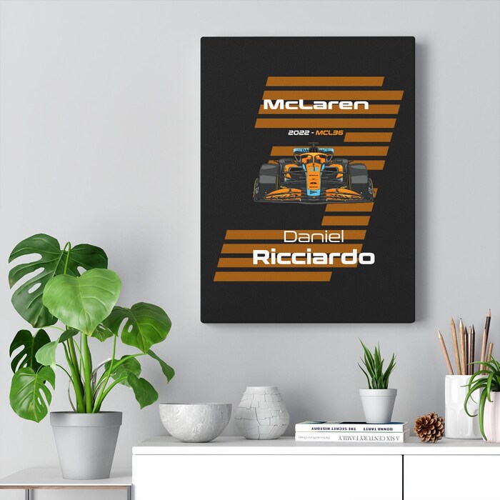 McLaren-Formula-1-2022-Daniel-Ricciardo-3-Racing-Car-MCL36-Canvas-Art-Print-Gift-for-F1-Fan-Formula-One-Black-2
