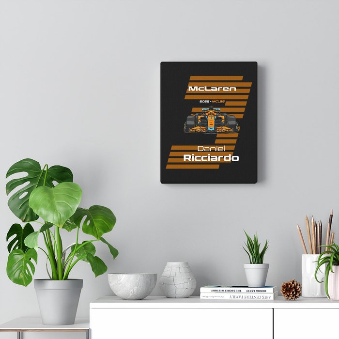 McLaren-Formula-1-2022-Daniel-Ricciardo-3-Racing-Car-MCL36-Canvas-Art-Print-Gift-for-F1-Fan-Formula-One-Black McLaren Formula 1 2022 Daniel Ricciardo #3 Racing Car MCL36 Canvas Art Print Gift for F1 Fan Formula One - Black