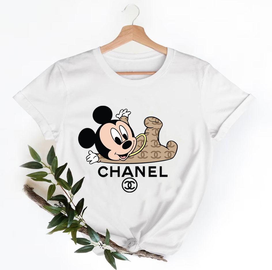 Mickey-Mouse-Chanel-Shirt-Chanel-Logo-T-Shirt-Unisex-Fashion-Chanel-Shirt-Chanel-Tee-Chanel-Luxury-Tshirt-LTS043 Mickey Mouse Chanel Shirt