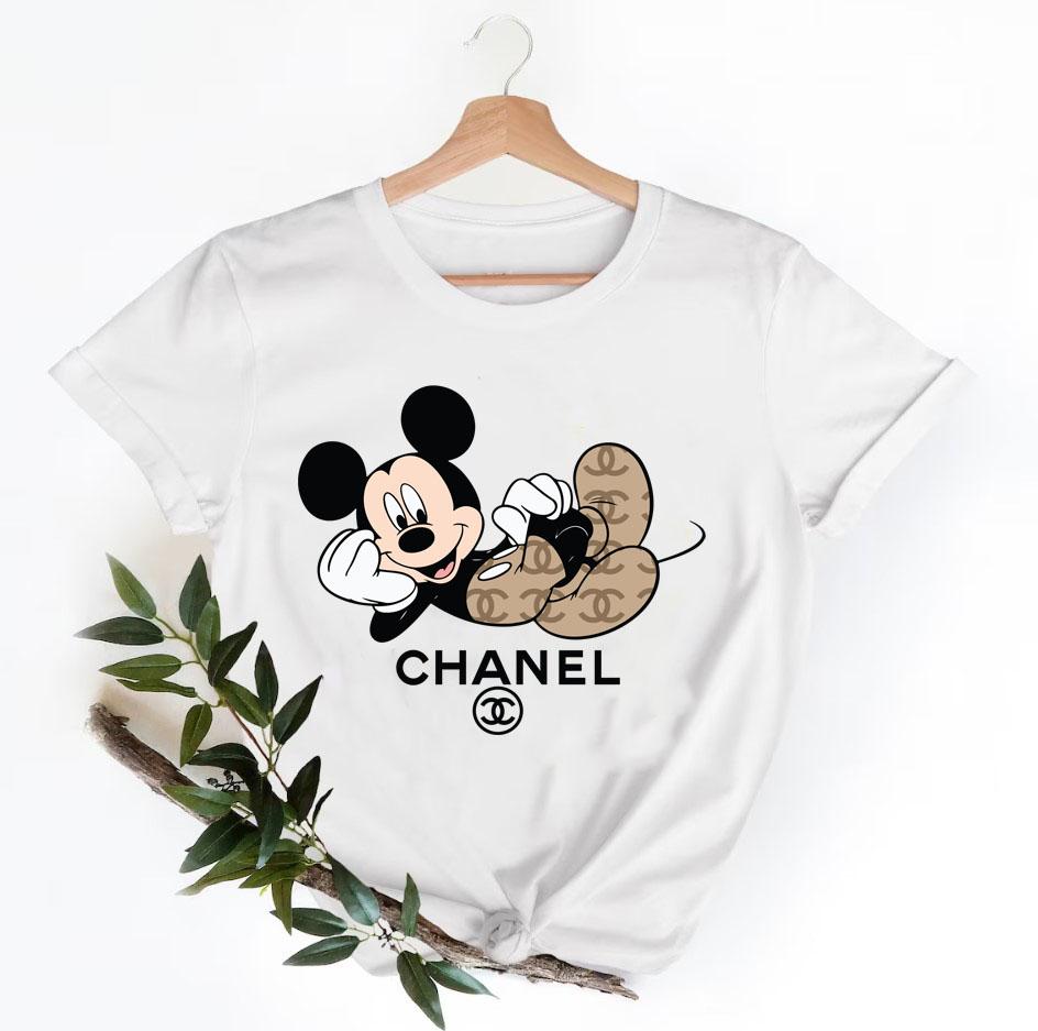Mickey-Mouse-Chanel-Shirt-Chanel-Logo-T-Shirt-Unisex-Fashion-Chanel-Shirt-Chanel-Tee-Chanel-Luxury-Tshirt-LTS044 Mickey Mouse Chanel Shirt