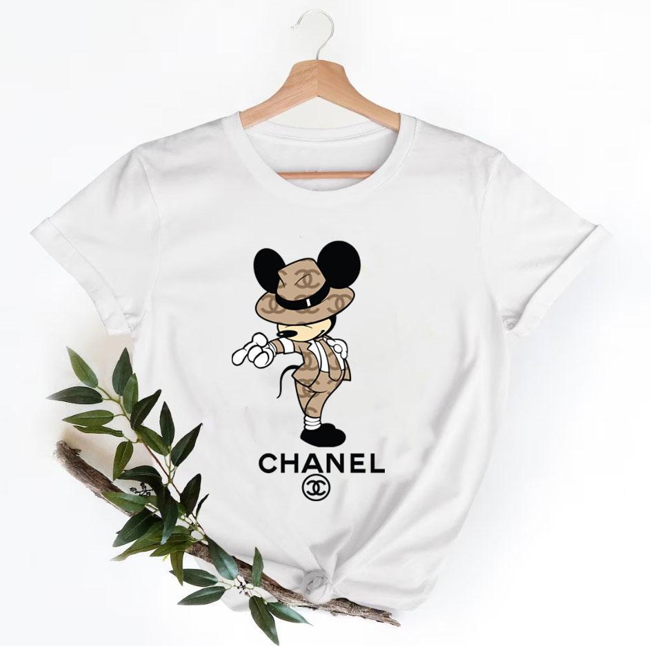 Mickey-Mouse-Chanel-Shirt-Chanel-Logo-T-Shirt-Unisex-Fashion-Chanel-Shirt-Chanel-Tee-Chanel-Luxury-Tshirt-LTS051 Mickey Mouse Chanel Shirt