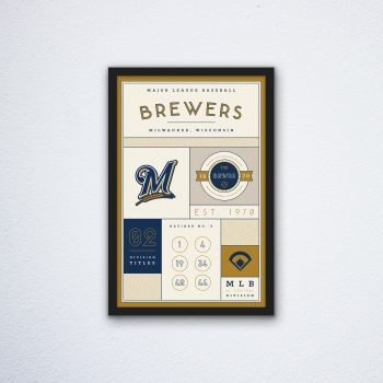Milwaukee Brewers Stats Canvas Poster Print - Wall Art Decor