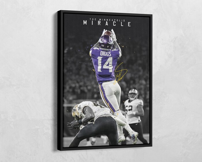 Minnesota-Vikings-Minneapolis-Miracle-Canvas-Stefan-Diggs-NFC-Playoffs-NFL-Prints-Sport-Wall-Art-American-Football-Poster Minnesota Vikings Minneapolis Miracle Canvas Stefan Diggs NFC Playoffs NFL Prints Sport Wall Art American Football Poster
