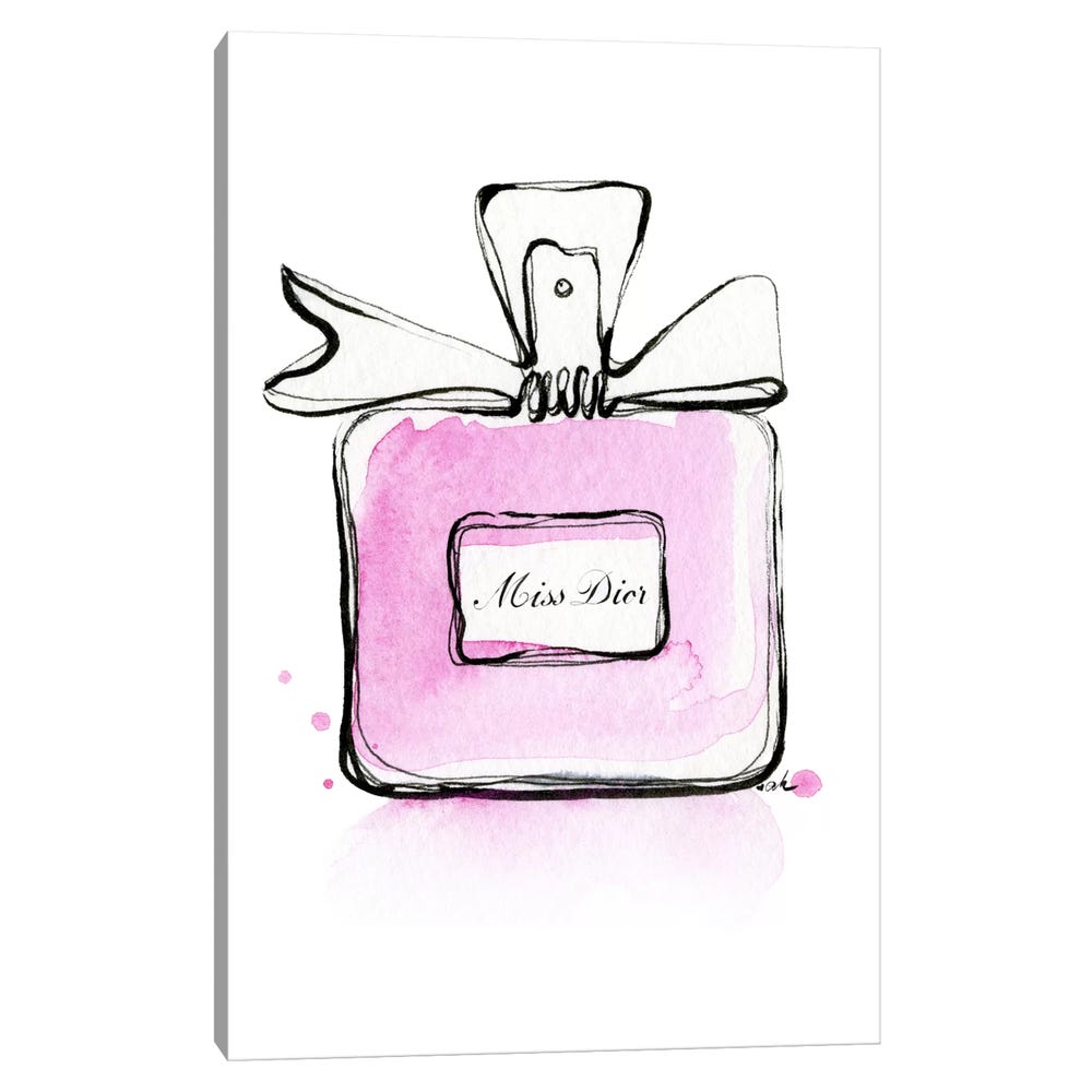 Miss-Dior-Black-Framed-Canvas-Stretched-Wrapped-Canvas-Print-Wall-Art-Decor-1 Stretched Wrapped Canvas Print