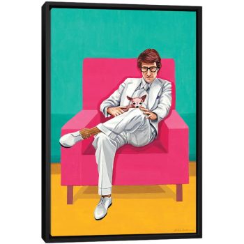 Mr. Yves Saint Laurent VI. The Man In An Armchair - Black Framed Canvas