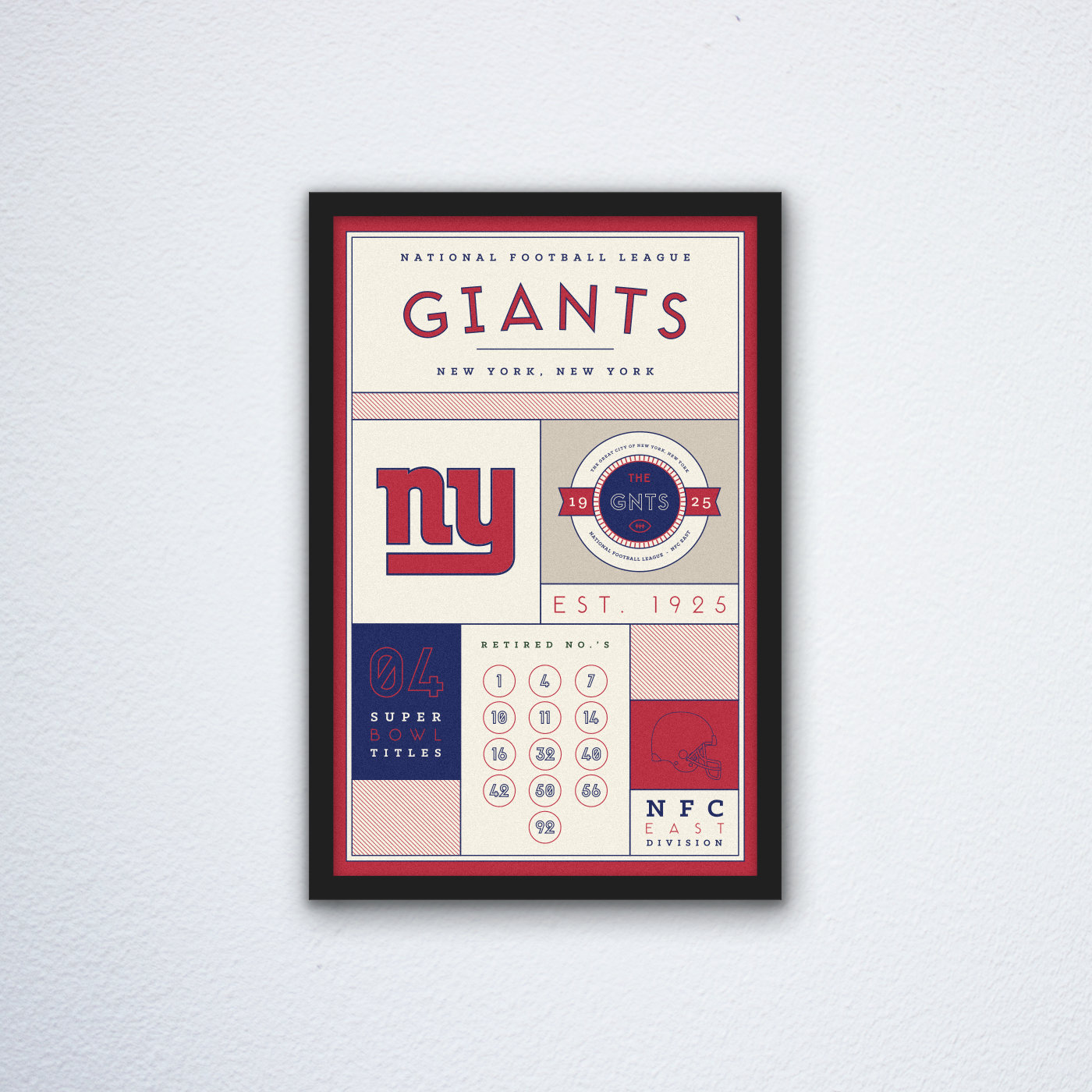 New-York-Giants-Stats-Canvas-Poster-Print-Wall-Art-Decor New York Giants Stats Canvas Poster Print - Wall Art Decor