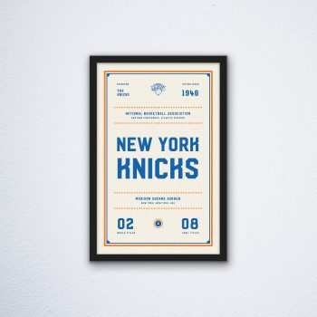 New York Knicks Ticket Canvas Poster Print - Wall Art Decor
