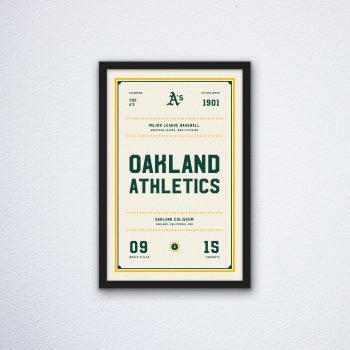 Oakland Athletics "Day & Night" Canvas Poster Print - Wall Art Decor
