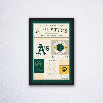 Oakland Athletics Stats Canvas Poster Print - Wall Art Decor
