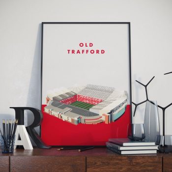 Old Trafford Manchester United Football Stadium Canvas Poster Print Wall Art Decor
