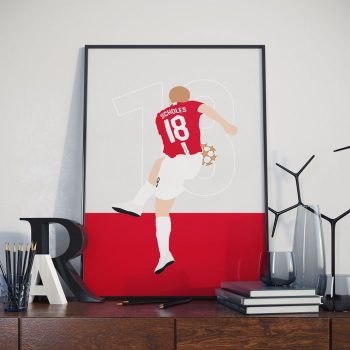 Paul Scholes Manchester United Football Canvas Poster Print Wall Art Decor