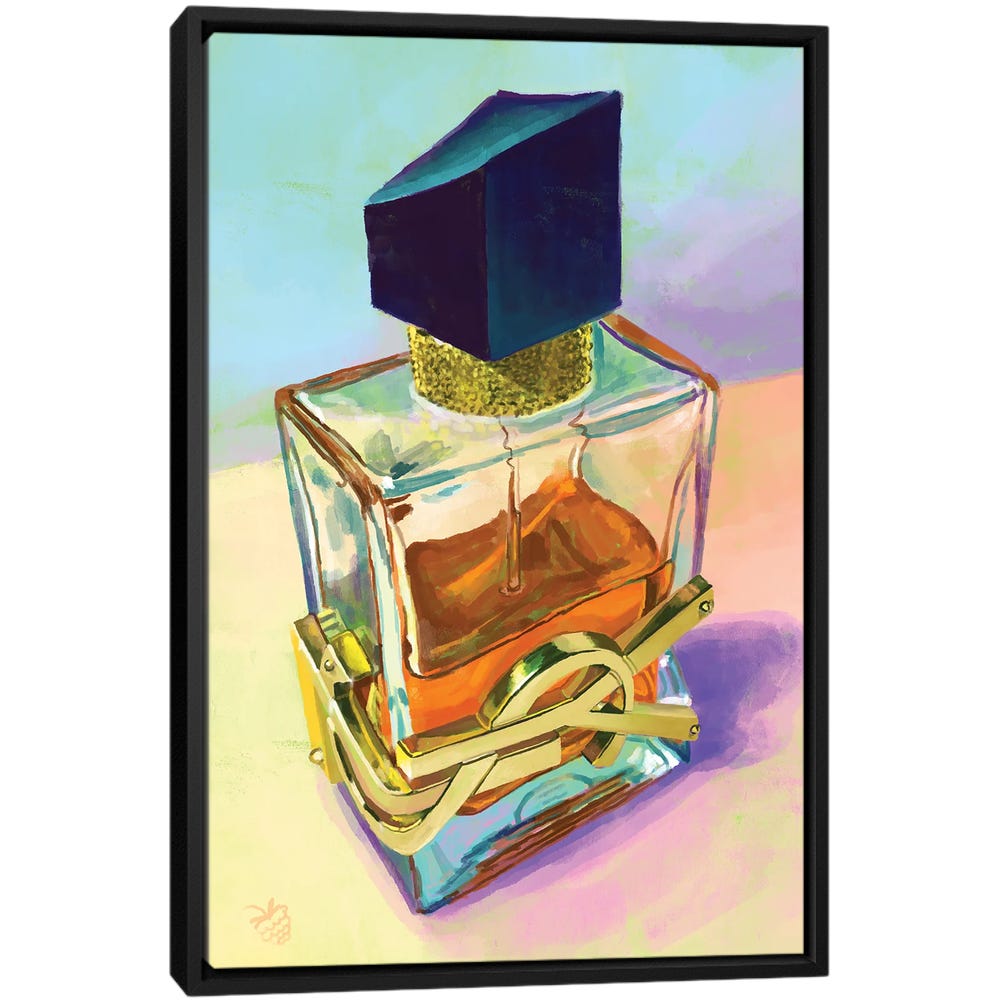 Perfume-Yves-Saint-Laurent-Libre-Black-Framed-Canvas-Stretched-Wrapped-Canvas-Print-Wall-Art-Decor Perfume - Yves Saint Laurent Libre - Black Framed Canvas
