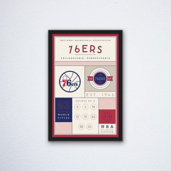 Philadelphia 76Ers Stats Canvas Poster Print - Wall Art Decor