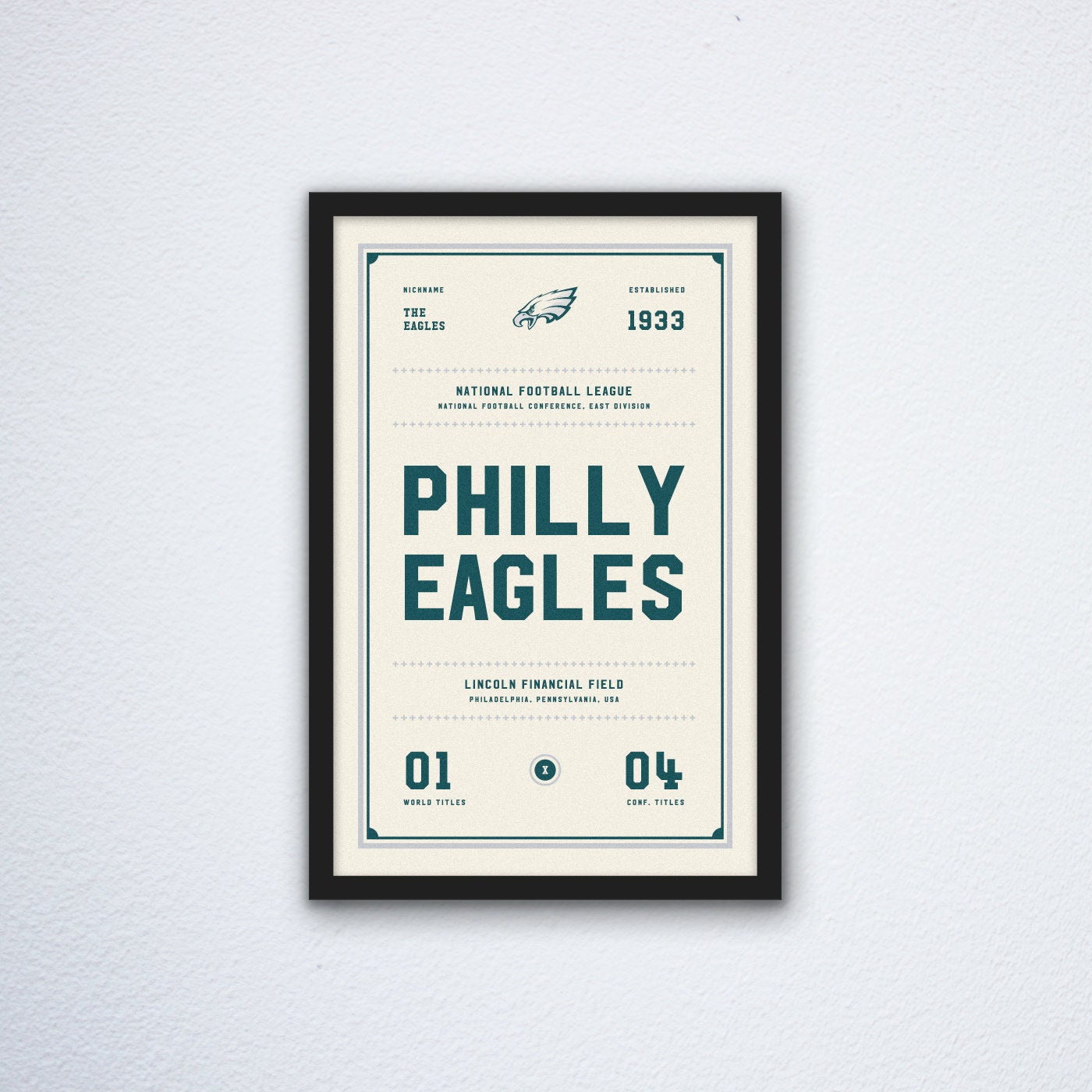 Philadelphia-Eagles-Ticket-Canvas-Poster-Print-Wall-Art-Decor Philadelphia Eagles Ticket Canvas Poster Print - Wall Art Decor