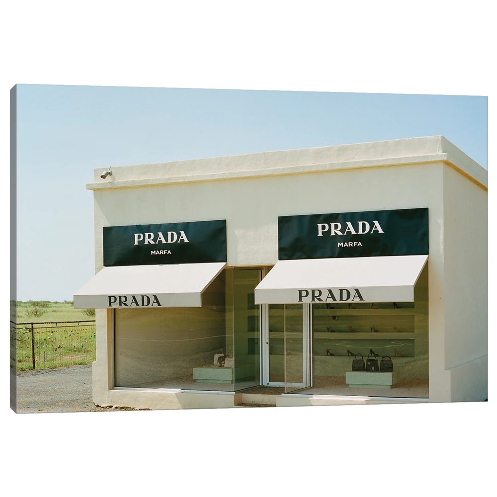 Prada-Marfa-III-Black-Framed-Canvas-Stretched-Wrapped-Canvas-Print-Wall-Art-Decor-1 Stretched Wrapped Canvas Print
