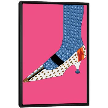 Prada Shoe And Sock - Black Framed Canvas