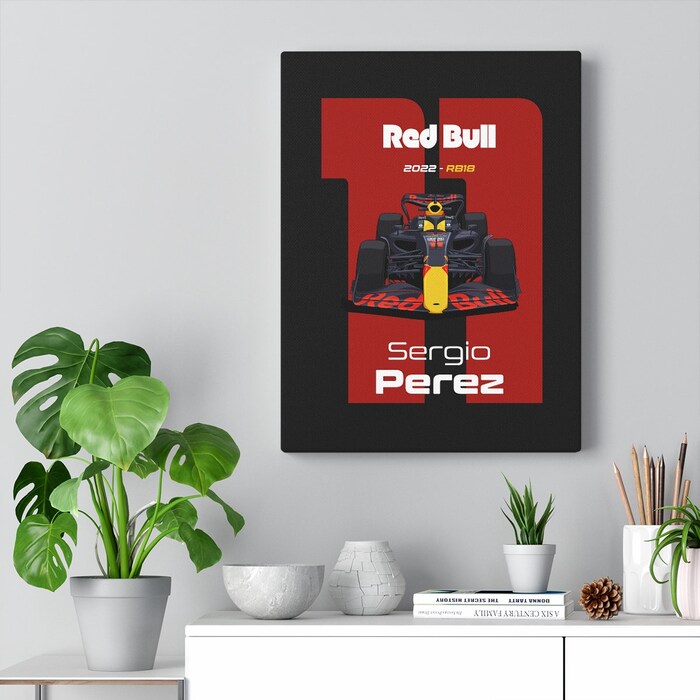 Red-Bull-Racing-Formula-1-2022-Sergio-Perez-11-Racing-Car-RB18-Canvas-Art-Print-Gift-for-F1-Fan-Formula-One-Black-2
