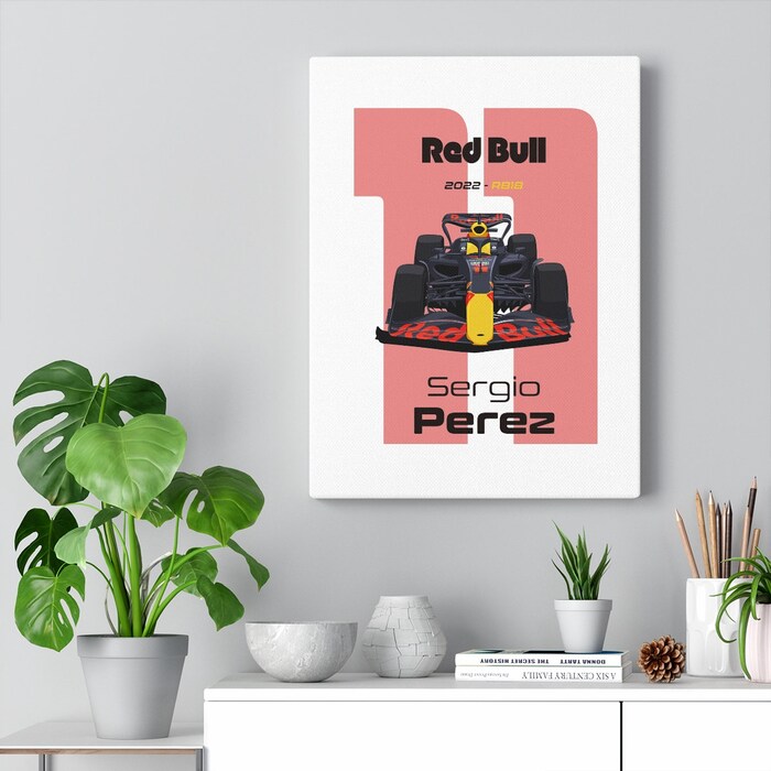 Red-Bull-Racing-Formula-1-2022-Sergio-Perez-11-Racing-Car-RB18-Canvas-Art-Print-Gift-for-F1-Fan-Formula-One-White-3