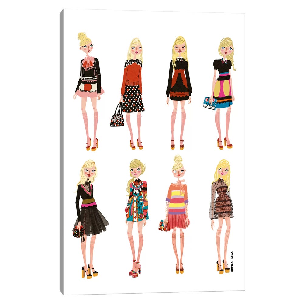 Red-Valentino-Black-Framed-Canvas-Stretched-Wrapped-Canvas-Print-Wall-Art-Decor-1 Stretched Wrapped Canvas Print