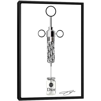 Shot Of Dior - Black Framed Canvas