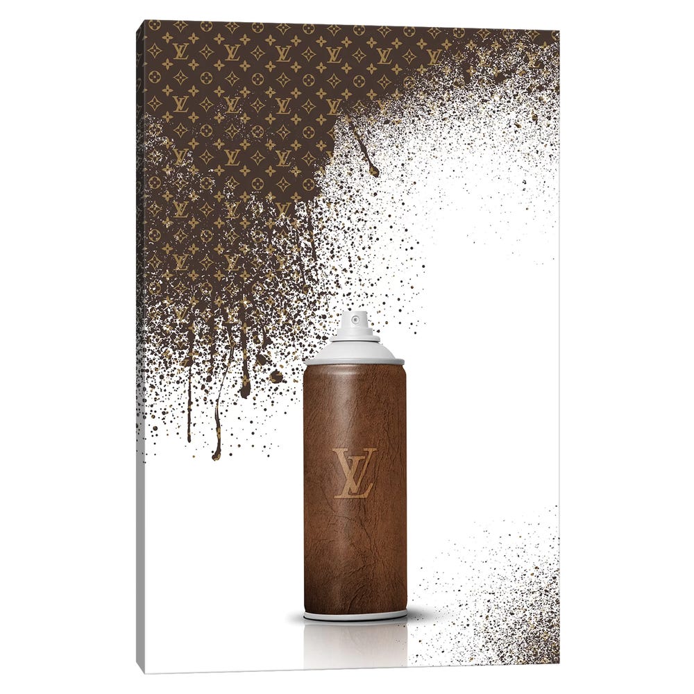 Spray-LV-Black-Framed-Canvas-Stretched-Wrapped-Canvas-Print-Wall-Art-Decor-1 Stretched Wrapped Canvas Print
