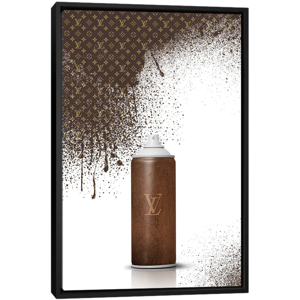 Spray-LV-Black-Framed-Canvas-Stretched-Wrapped-Canvas-Print-Wall-Art-Decor Spray LV - Black Framed Canvas