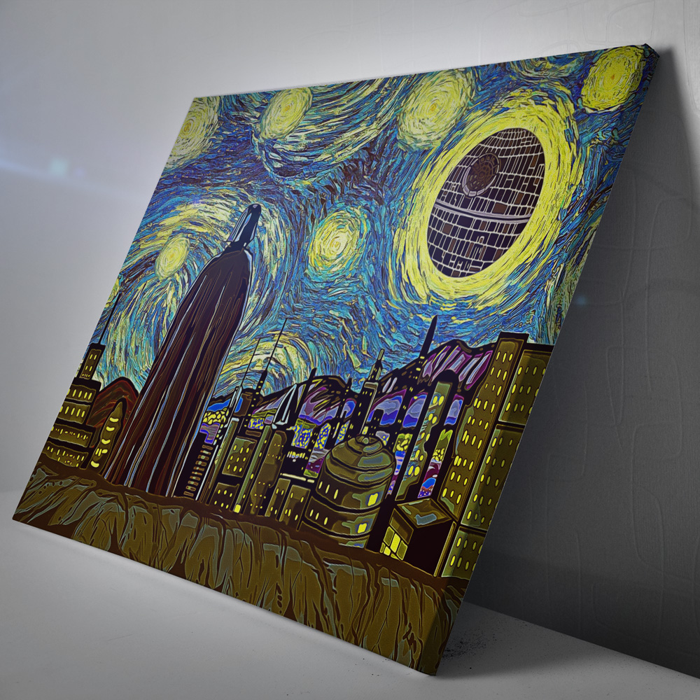 Star-Wars-Starry-Night-Canvas-Poster-Print-Wall-Art-Decor-1