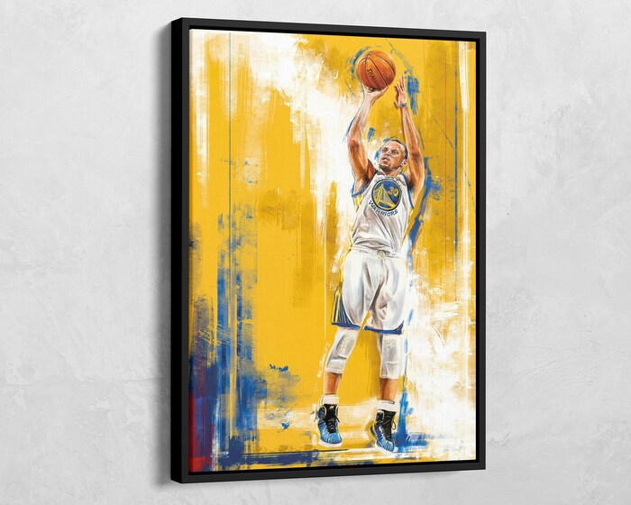 Stephen-Curry-Canvas-JumpShot-Basketball-Wall-Art-Golden-State-Warriors-Canvas-Decor-Steph-Curry-Oil-Painting-Poster-Best Stephen Curry Canvas JumpShot Basketball Wall Art Golden State Warriors Canvas Decor Steph Curry Oil Painting Poster Best