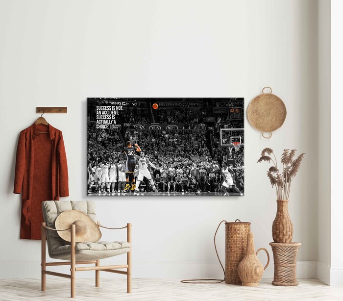 Stephen-Curry-Game-Winner-vs-OKC-Poster-Golden-State-Warriors-Canvas-Buzzer-Beat-Basketball-Player-Canvas-Print-Sports-Wall-Art-1