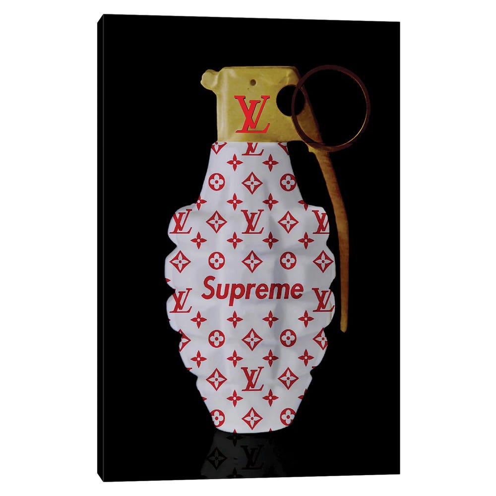 Supreme-Grenade-Black-Framed-Canvas-Stretched-Wrapped-Canvas-Print-Wall-Art-Decor-1 Stretched Wrapped Canvas Print