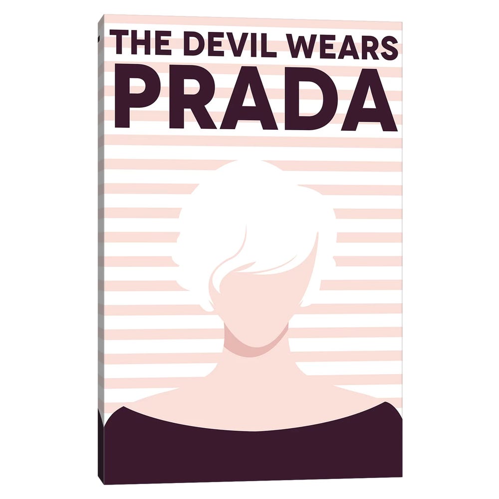 The-Devil-Wears-Prada-Minimalist-Poster-Black-Framed-Canvas-Stretched-Wrapped-Canvas-Print-Wall-Art-Decor-1 Stretched Wrapped Canvas Print