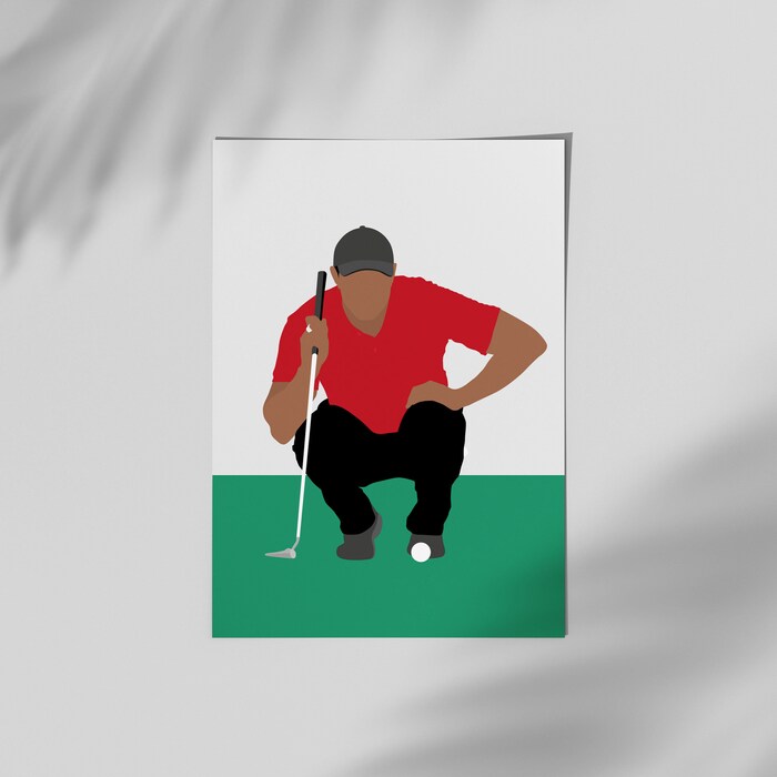 Tiger-Woods-Crouched-Golf-Canvas-Poster-Print-Wall-Art-Decor-2