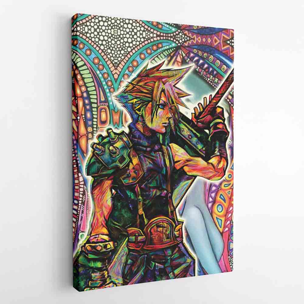 Trippy-Cloud-Strife-Final-Fantasy-7-Canvas-Poster-Print-Wall-Art-Decor-1