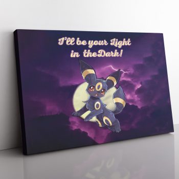 Umbreon Light in the Dark Pokemon Canvas Poster Print Wall Art Decor