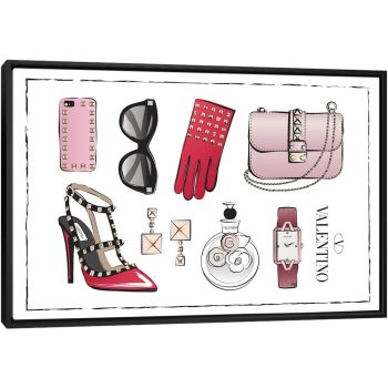 Valentino Accessories - Black Framed Canvas