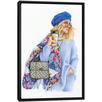 Valentino - Black Framed Canvas