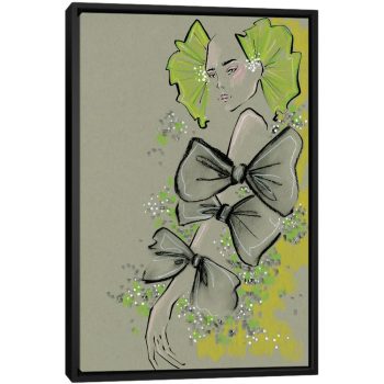 Valentino Bows - Black Framed Canvas