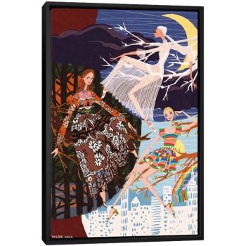 Valentino Collection - Black Framed Canvas