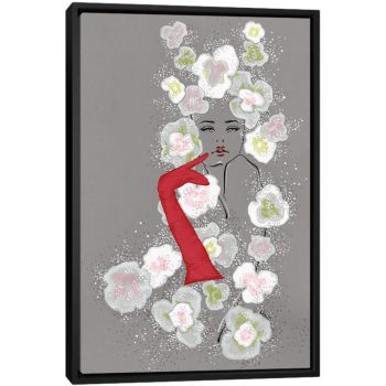 Valentino Haute Couture Florals - Black Framed Canvas