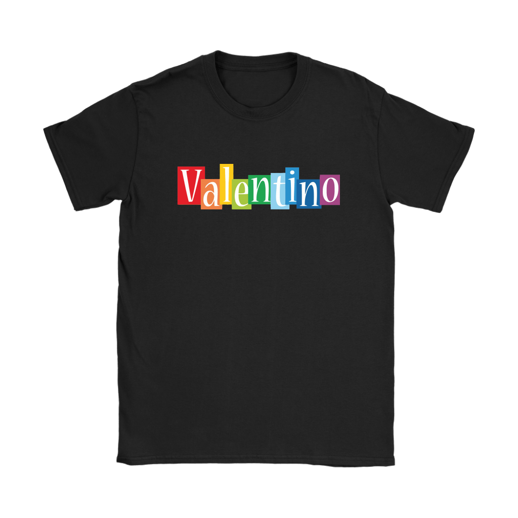 Valentino-Logo-Rainbow-Unisex-T-Shirt-Kid-Tshirt-LTS152 Valentino Logo Rainbow Unisex T-Shirt Kid Tshirt LTS152