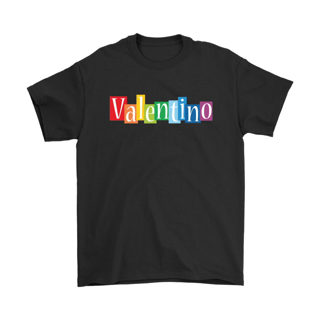 Valentino-Logo-Rainbow-Unisex-T-Shirt-Kid-Tshirt-LTS156 Valentino Logo Rainbow Unisex T-Shirt Kid Tshirt LTS156