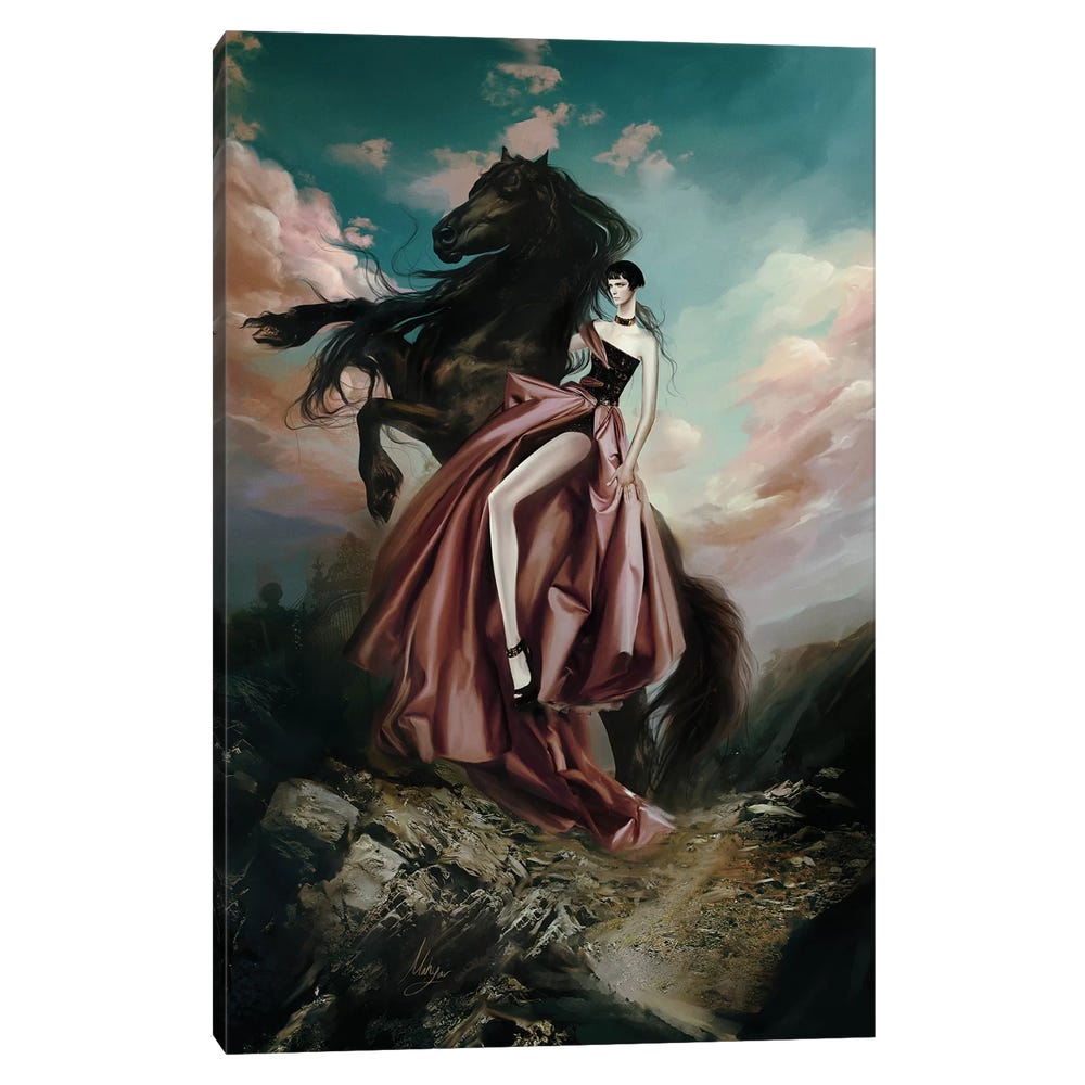 Versace-Couture-Black-Framed-Canvas-Stretched-Wrapped-Canvas-Print-Wall-Art-Decor-1 Stretched Wrapped Canvas Print