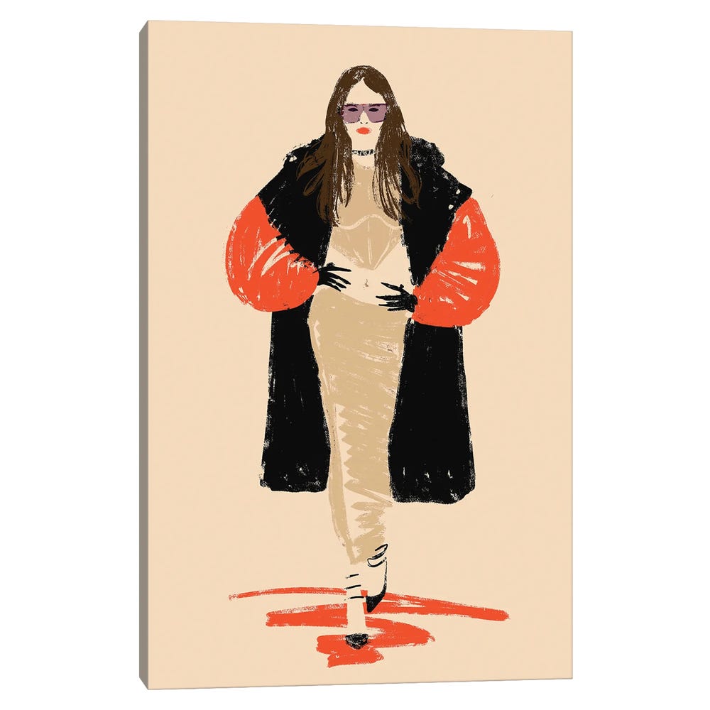 Versace-Fall-2022-Black-Framed-Canvas-Stretched-Wrapped-Canvas-Print-Wall-Art-Decor-1 Stretched Wrapped Canvas Print