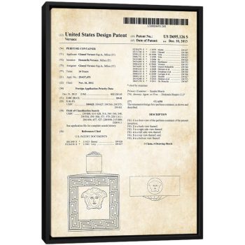 Versace Perfume Container - Black Framed Canvas