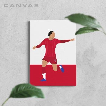 Virgil van Dijk Liverpool Football Canvas Poster Print Wall Art Decor