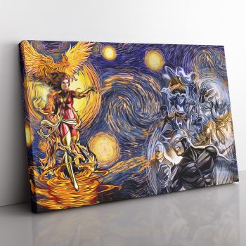 Xmen Dark Phoenix Starry Night Canvas Poster Print Wall Art Decor